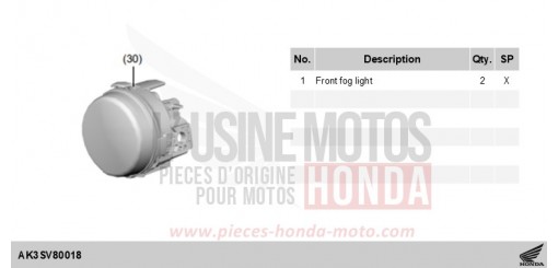 KIT,FR FOG LIGHT NT1100DES de 2025